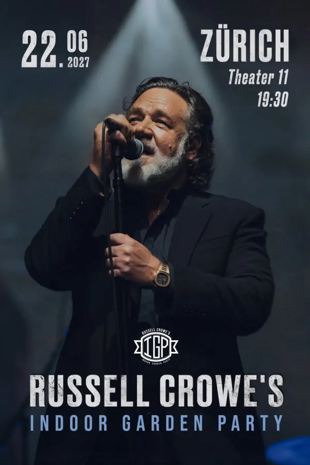 Russell Crowe Indoor Garden Party – Zürich